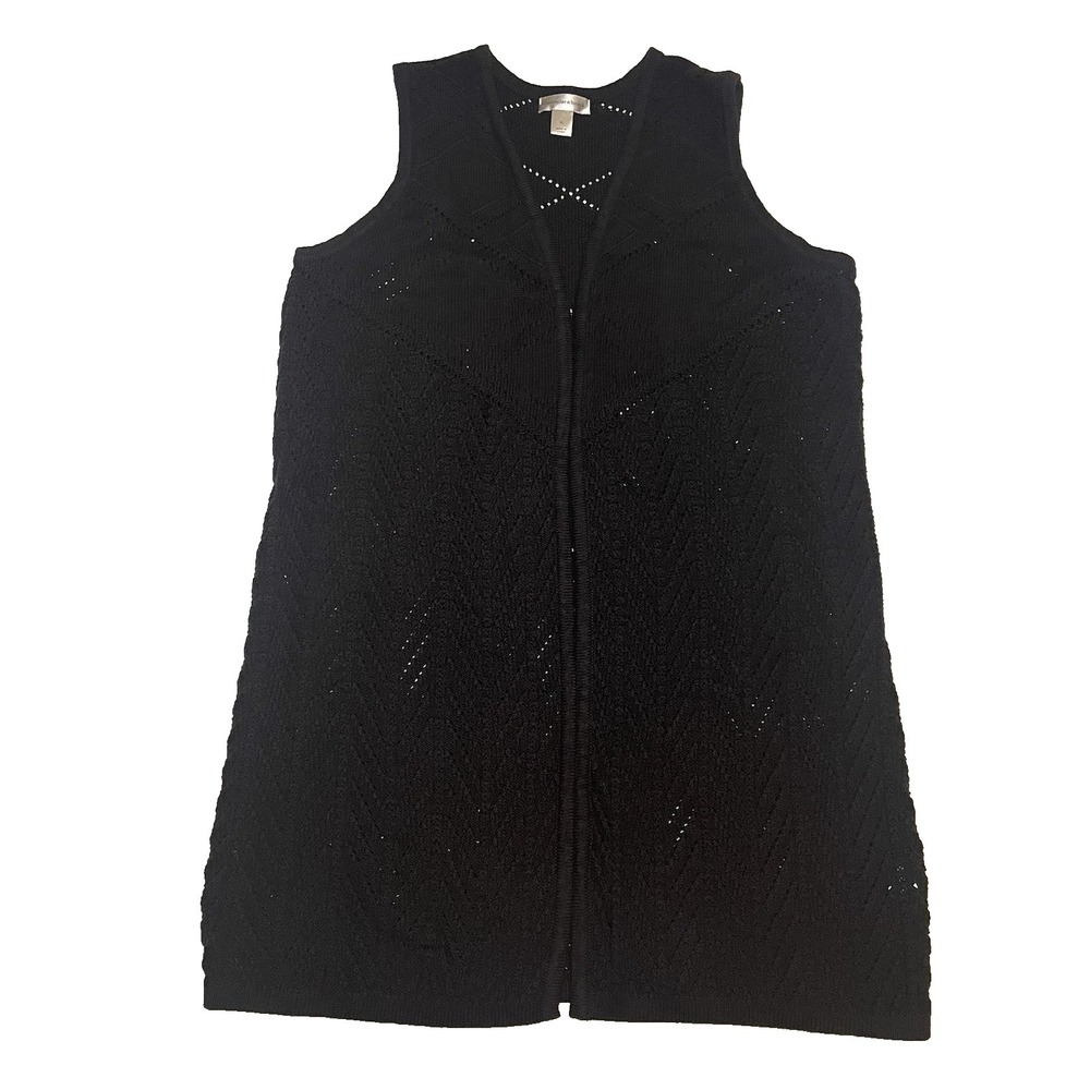 Christopher Banks Black Sweater Vest Womens XL